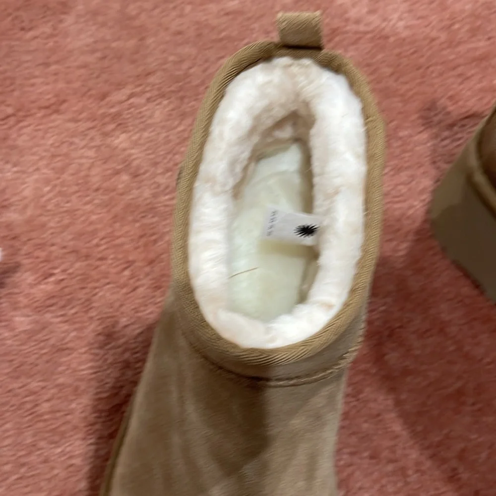 UGG Chestnut Suede Platform Ankle Boots - Picture 11 of 13